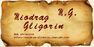 Miodrag Gligorin vizit kartica